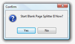 Start Blank Page Splitter now