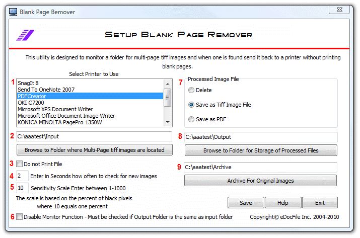 Options for Blank Page Removal