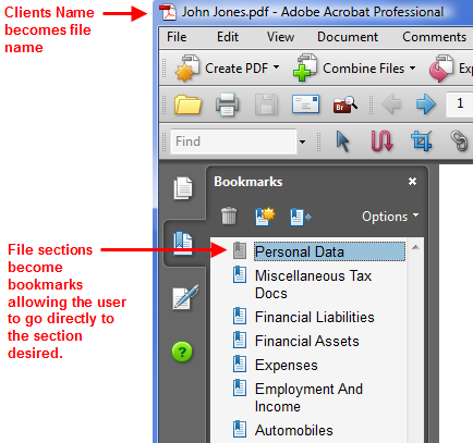 Bookmarked Income Tax File